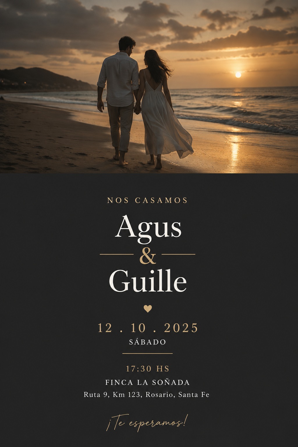 Diseño de invitación digital Atardecer en la Playa